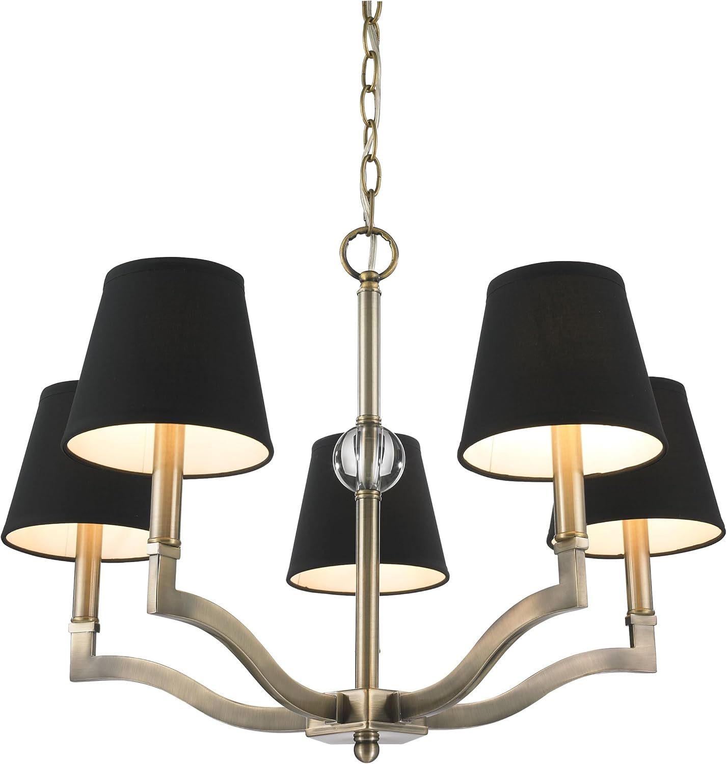 Golden Lighting Waverly 5-Light Chandelier in Aged Brass