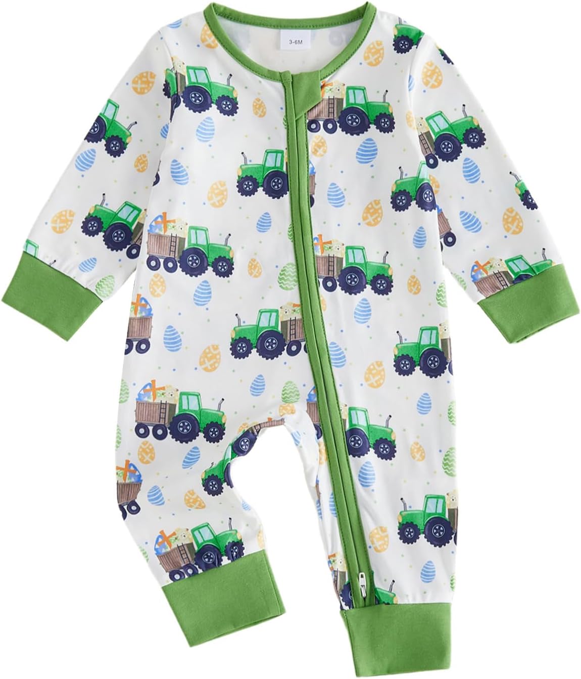 One opening Valentines Day Outfit Baby Boy Girl Romper Jumpsuit Cartoon Long Sleeve Zipper Onesie Newborn Sleeper Pjs