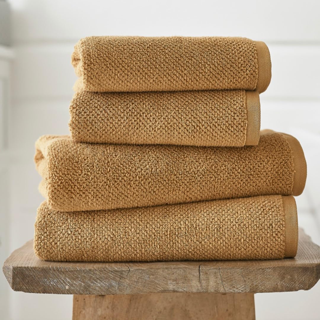 Deyongs Unisex Light Sand Romeo Luxury Textured Quik Dri 100% Cotton Towels In