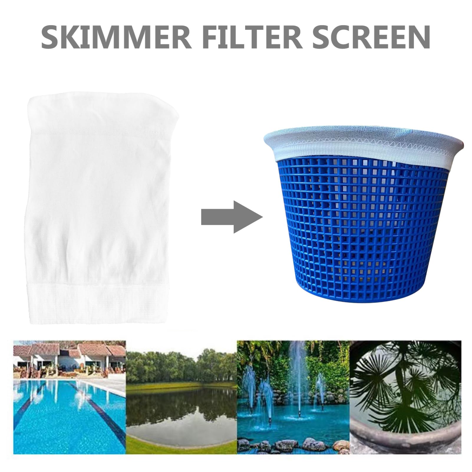 Happyyami 3juegos Calcetines para Skimmer De Piscina Filtro De Elástico Bolsa De Filtración para Limpieza De para Residuos y Pelusa Subterráneas Suelo