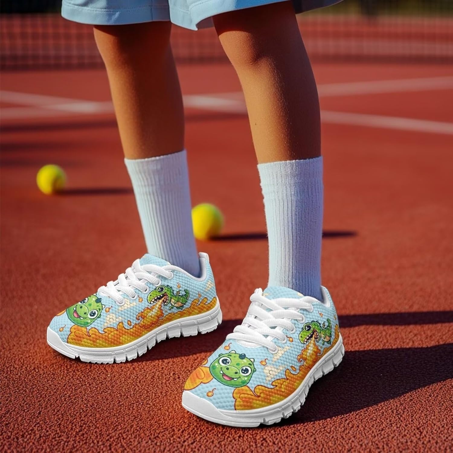 Children's Animals Sneaker Cozy Non-Slip Lace-Up Sport Hiking Shoes for Big Kids Breathable Lightweight Athletic Outdoor Walking Sneaker for Litter Kids US 11-5