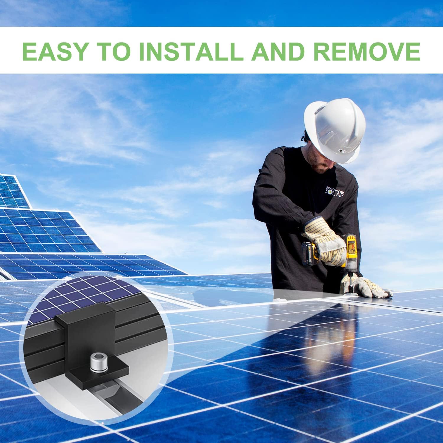 20 sztuk solarnych zacisków końcowych, wspornik modułu solarnego, mocowanie modułu solarnego 30 mm, mocowanie do elektrowni balkonowej, z nakrętkami i śrubami, do montażu modułu solarnego, na kemping,