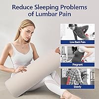 Vista 5 de Cozyhealth - 3.15 pulgadas de alto x 23.6 pulgadas de largo - Almohada lumbar suave para dormir, cojín de apoyo lumbar de espuma viscoelástica