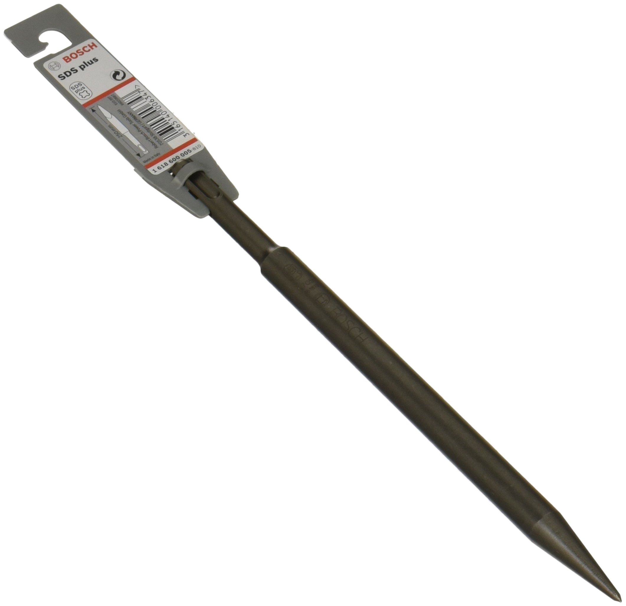 BOSCH1x PRO SDS plus-4C Pointed Chisel (for Concrete, Brick, Ø mm, Professional Accessory Rotary Hammer Drill, Demolition Hammer)
