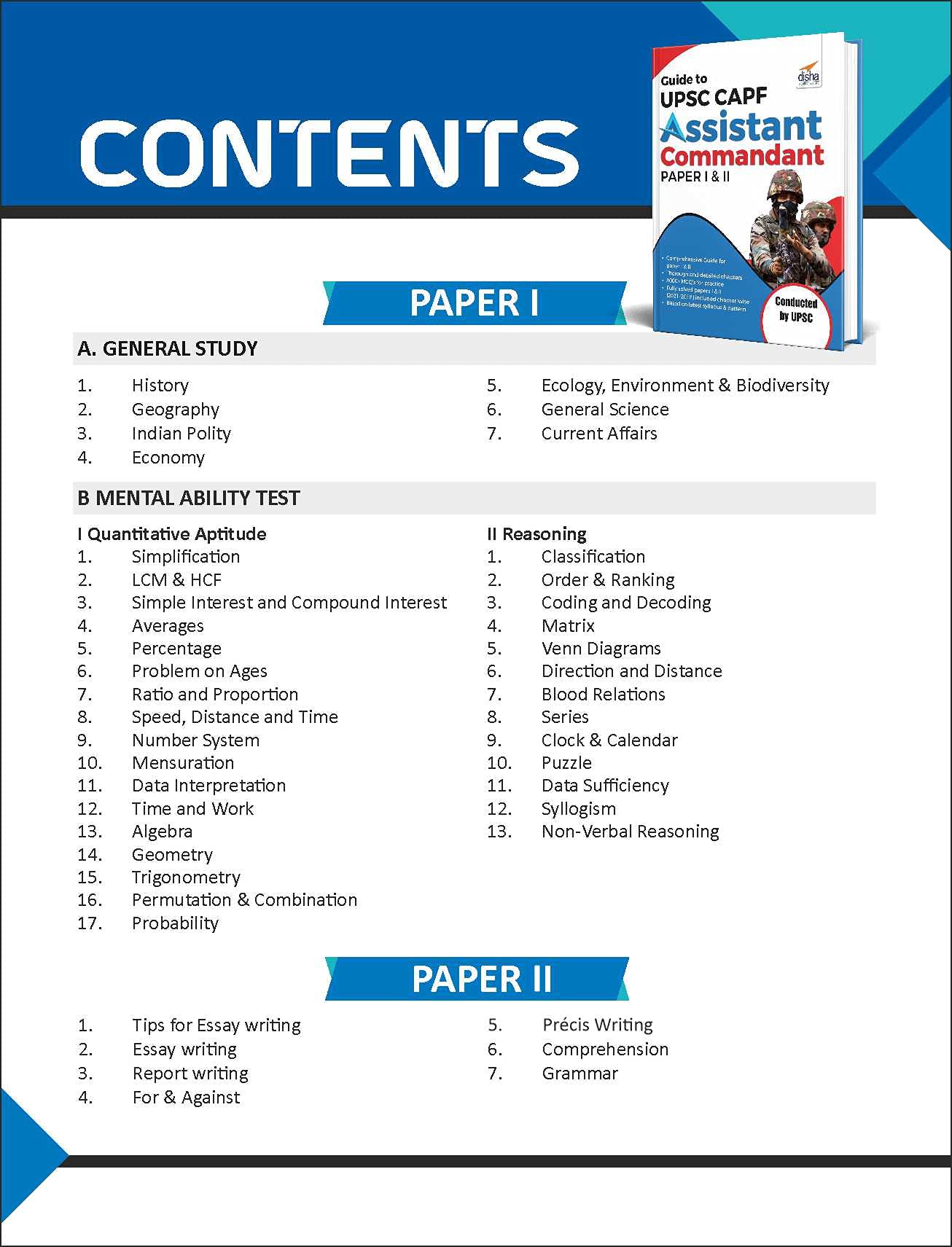 Guide to UPSC CAPF Assistant Commandant Paper I & II 1