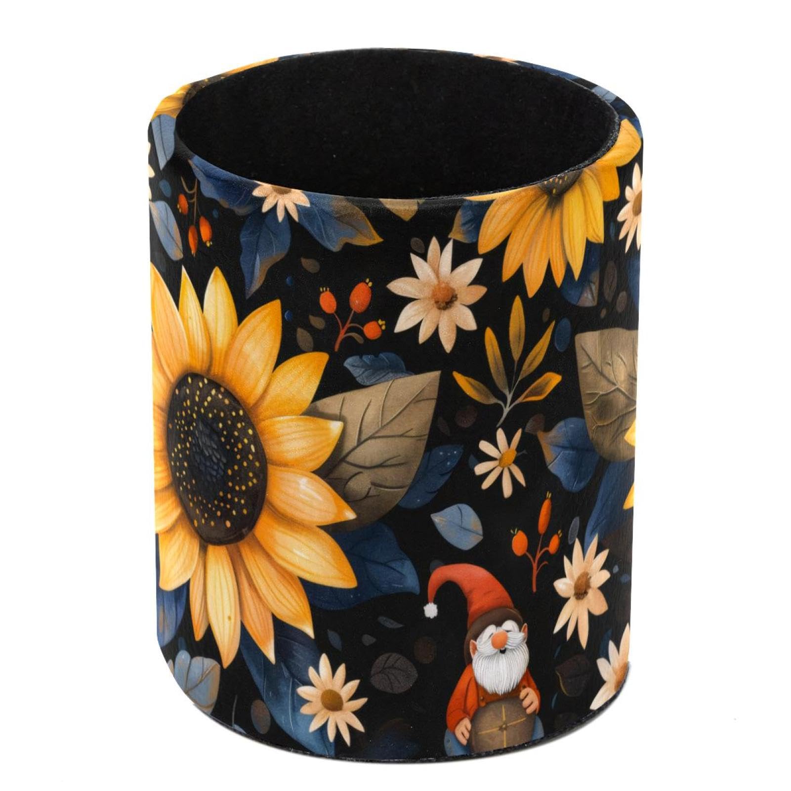 FWJZDSP Pen Holder for Desk, Sunflower Gnomes Pencil Holder Desk Organizer, Large Capacity Pen Cup Makeup Brush Holders Desktop Office Supplies Storage Organizer