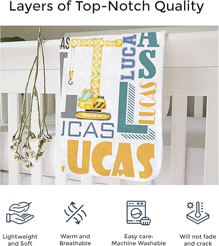 Miniatura 59 de MDPrints - Mantas de bebé personalizadas de vaca para niños, manta personalizada con nombre de bebé, regalo personalizado para recién nacido, Vaca