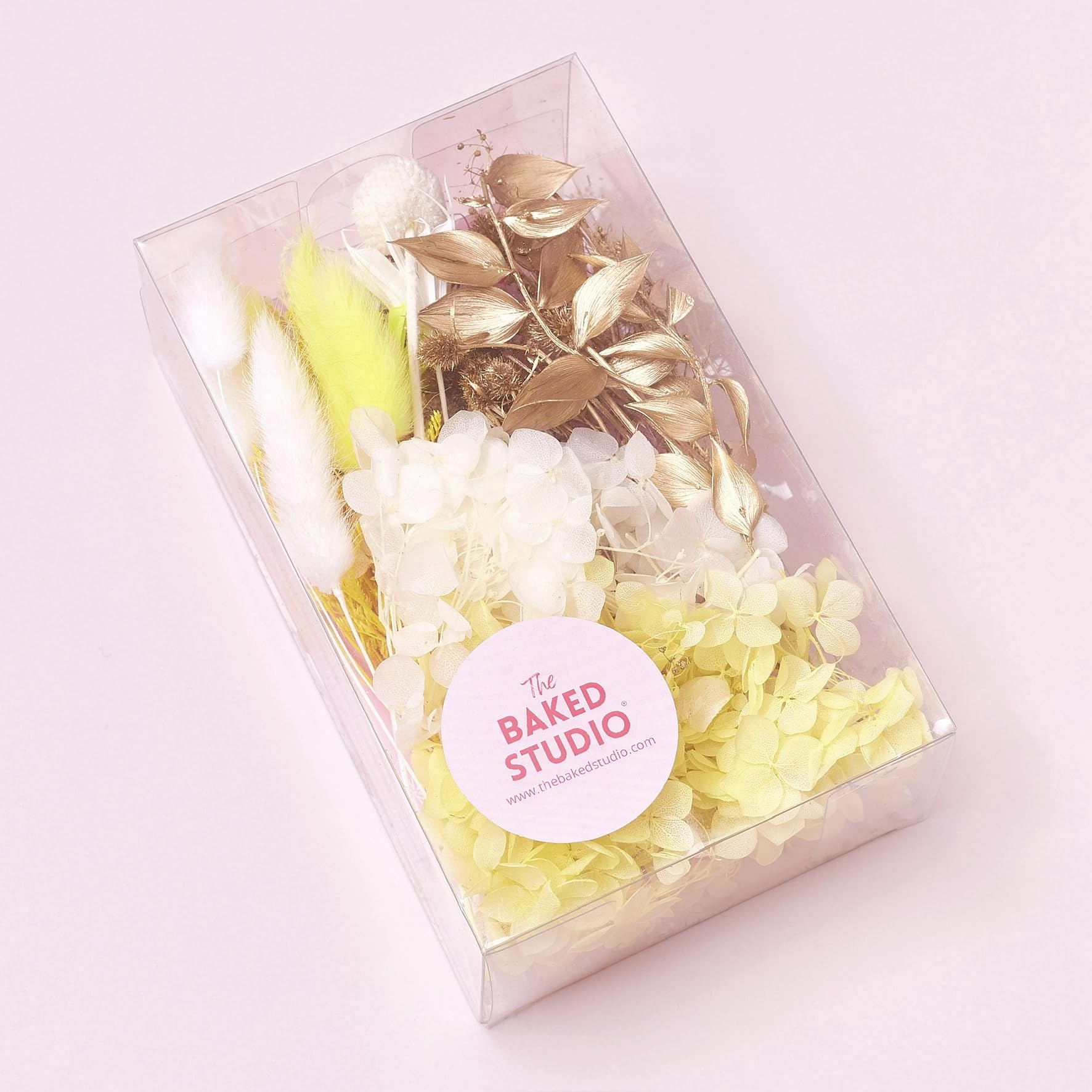 The Baked Studio - Deluxe Dried Flower Set (Yellow, Lemon, Gold & White)