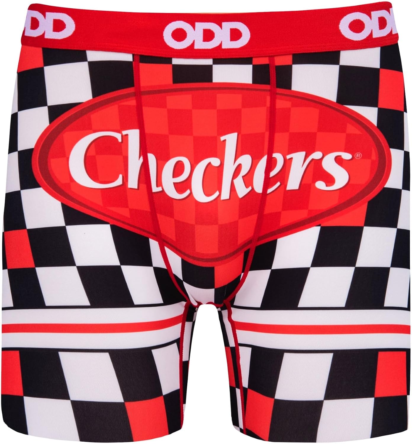 Odd Sox Men's Gift Idea Novelty Underwear Boxer Briefs, Checkers- X-Large