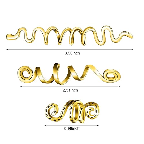 Miniatura 9 de 12 piezas de accesorios para el cabello trenzado, joyería celta para el cabello, joyería de aleación para rastas Loc, bobina, serpiente, pinzas para