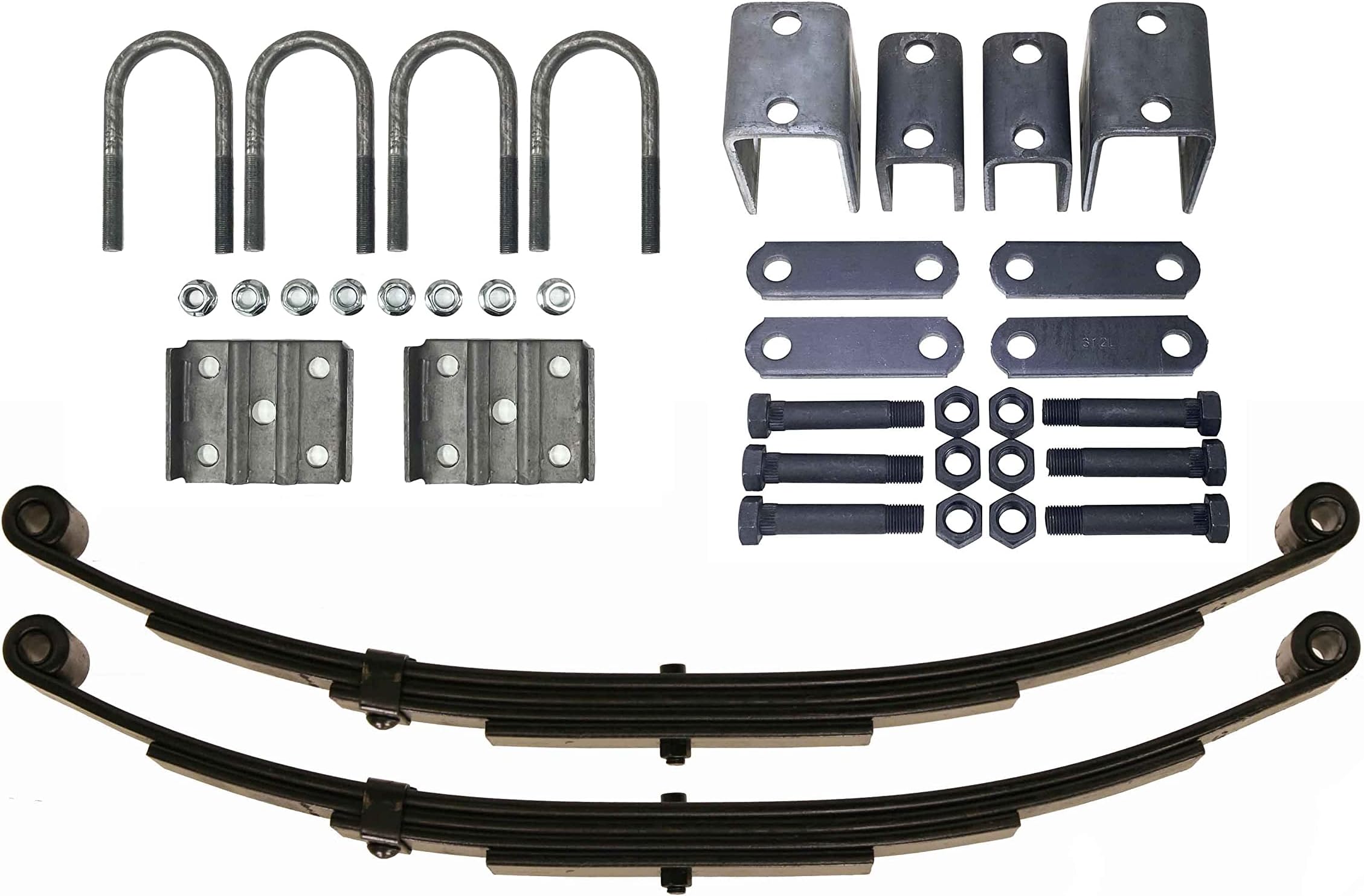 LIBRA 3500lb Single Trailer Axle Suspension Kit Leaf Spring U-Bolt & Hanger Kit