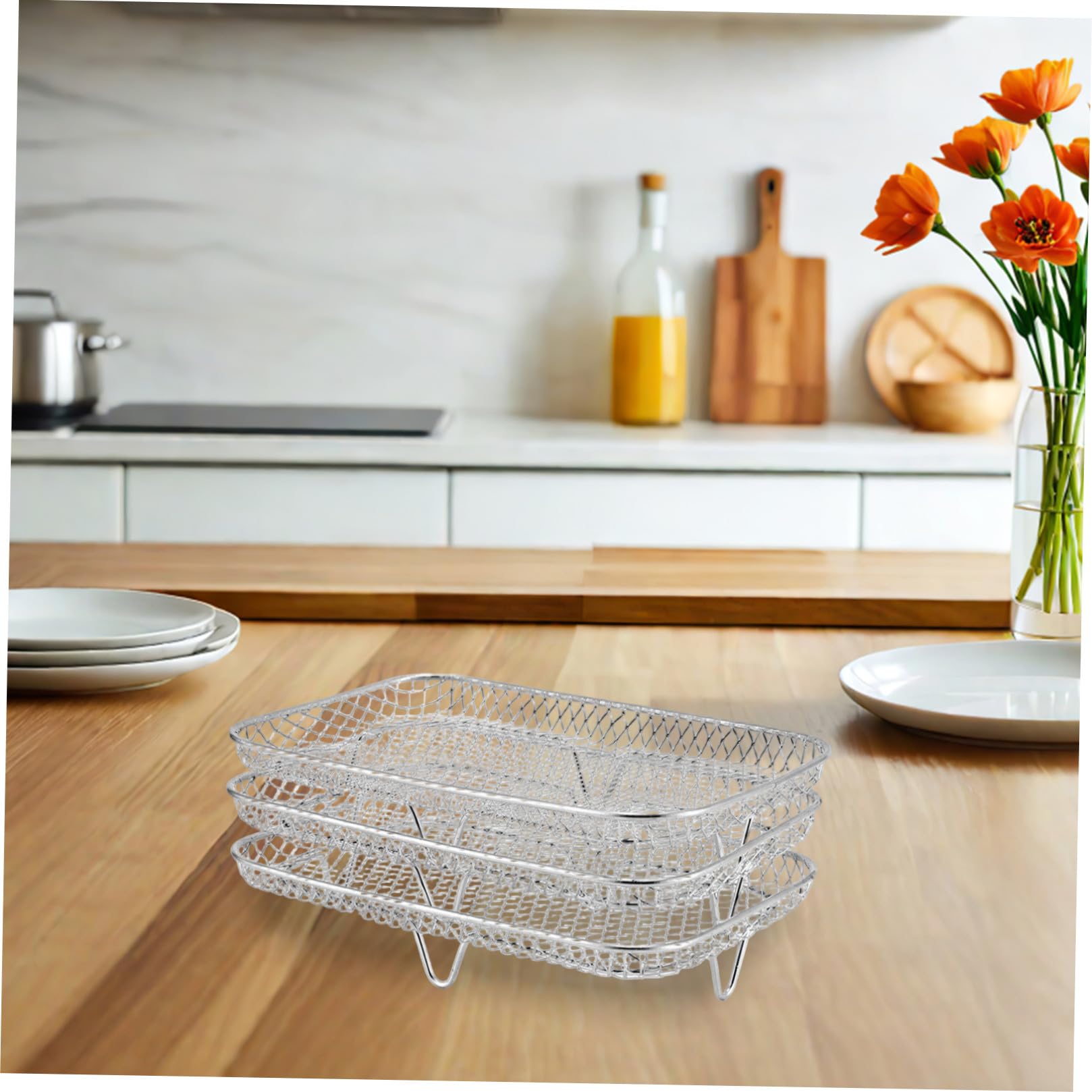 Accessorio per Friggitrice ad Aria a 3 Livelli in Acciaio Inox