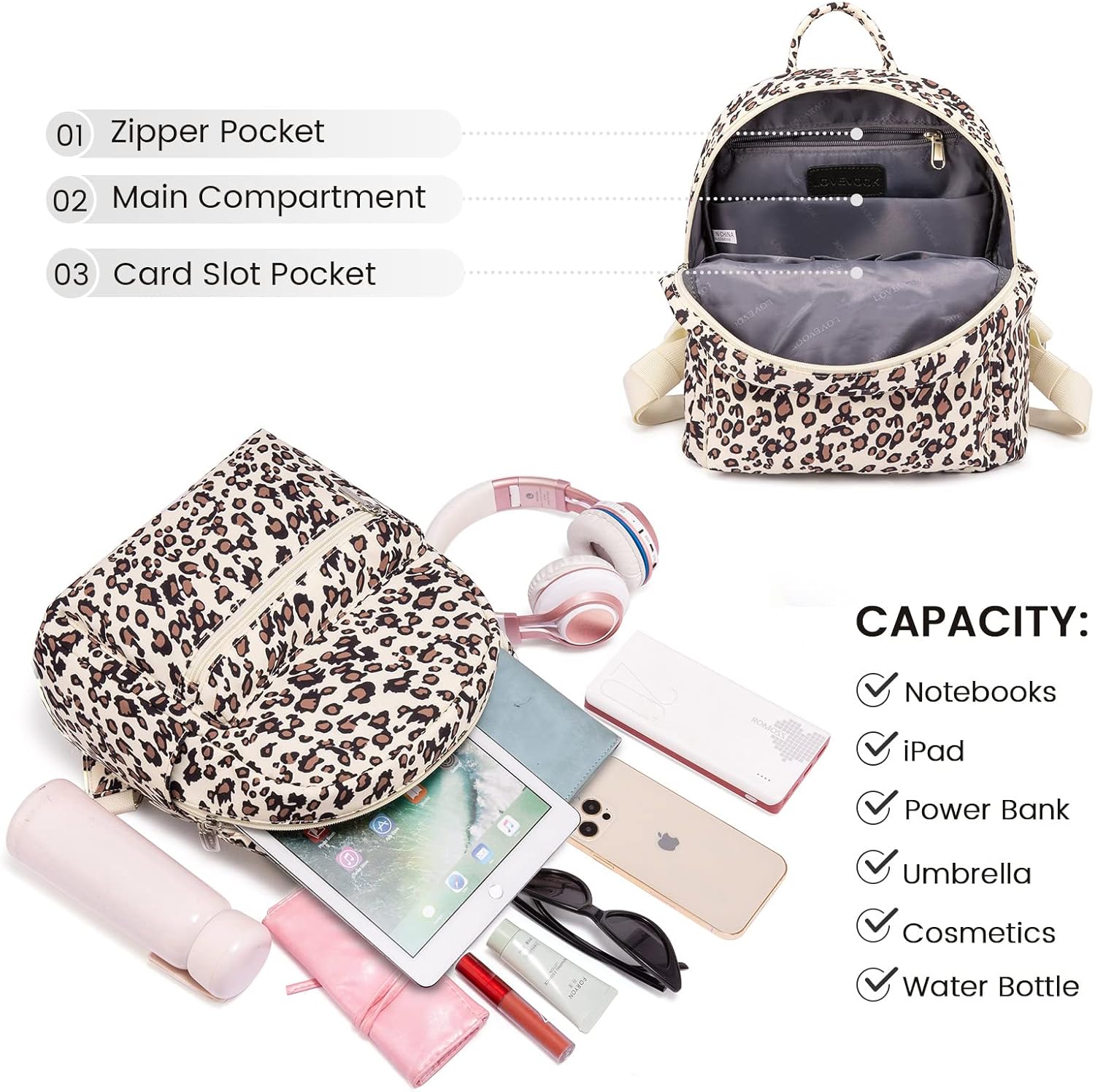 LOVEVOOK Mini Backpack for Women Light Weight Small Waterproof Backpack Purses Daily Backpack… | Light Weight - Image 4