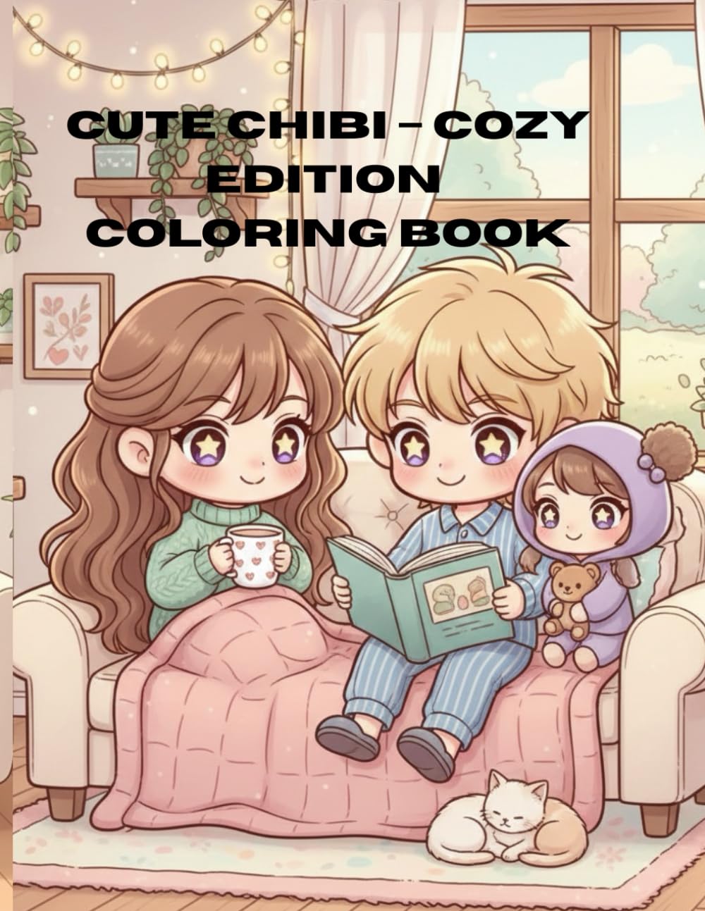 Cute Chibi Cozy Coloring Book: Adorable Cozy Life Scenes for Relaxation and Stress Relief