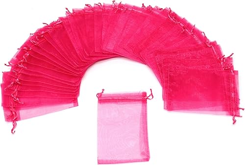 Miniatura 140 de Dealglad 100pcs Drawstring Organza bolsas de joyería caramelo para fiestas, casamientos, regalos Negro