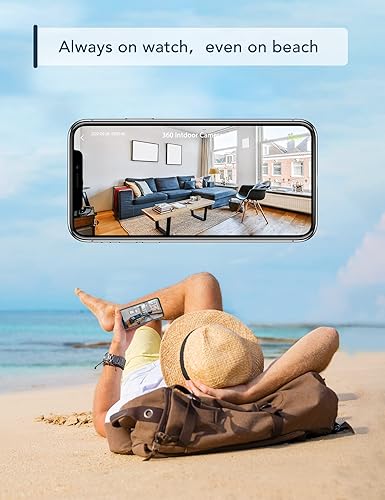 Miniatura 3 de GNCC Cámara de seguridad para interiores, 2 paquetes de cámaras 1080P para cámara Wi-Fi de seguridad para el hogar, detección de movimientosonido,