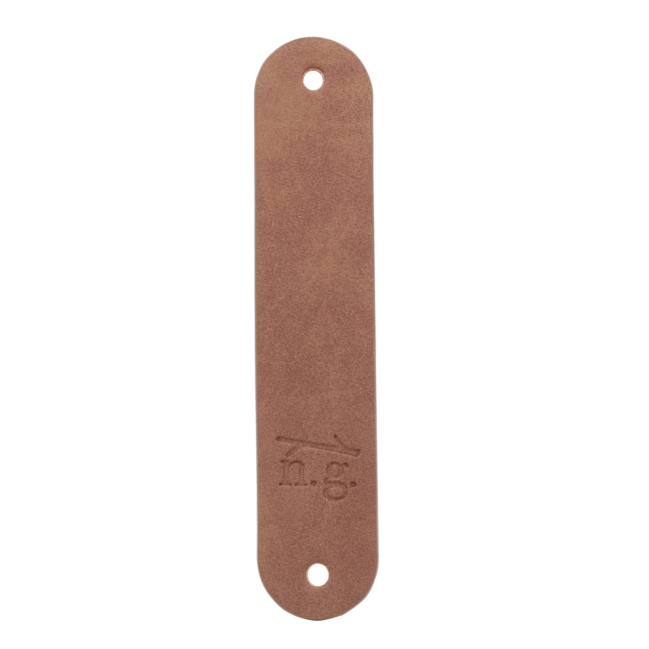 Gancio appendiabiti GARD con gancio a S | Passante in pelle PU vegana | Cinturino in pelle sintetica decorativo per aste di guardaroba, appendiabiti, cinghie in pelle (nastro marrone/gancio beige, set