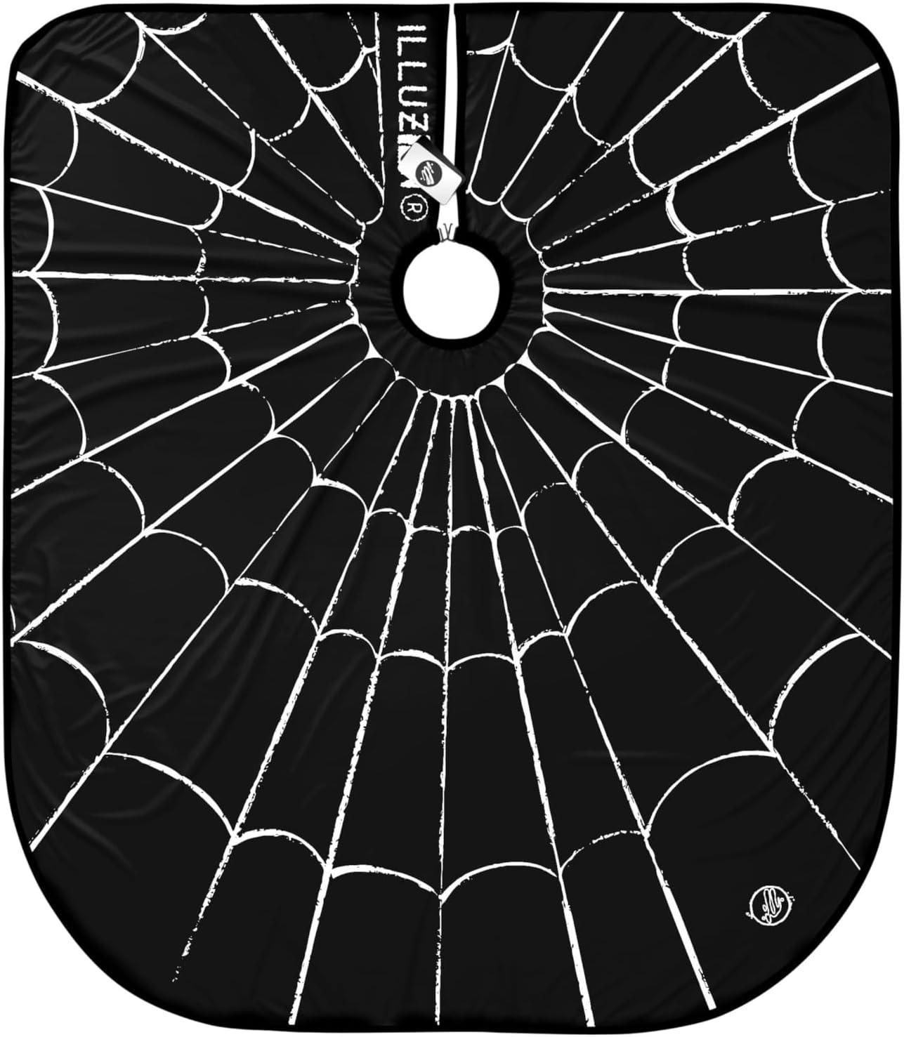 Illuzien Spider Web PRO Barber Cape, Hair Cut Cape, Water-Resistant Barber Accessories, Professional Cape