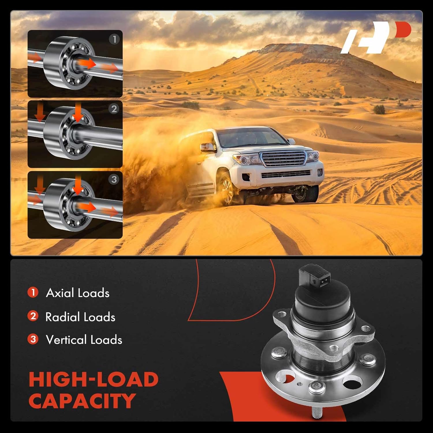 A-Premium 2 x Rear Wheel Bearing and Hub Assembly with ABS & 4-Lug Compatible with Hyundai Accent 2006-2011 & Kia Rio 2006-2011, Rio5 2006-2011, FWD Only