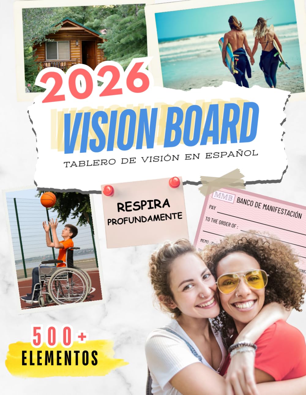 Vision Board 2026 – Tablero de Vision en Español para Adultos: Manifiesta tu Año de Sueños con este Libro con más de 500 Imágenes, Palabras, Citas, y ... e Inspiración para Mujeres y Hombres