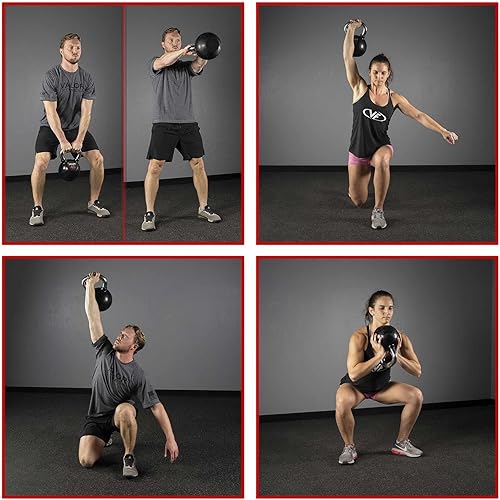 Miniatura 7 de Chrome Handle Rubber Coated Kettlebells (8-70lbs)