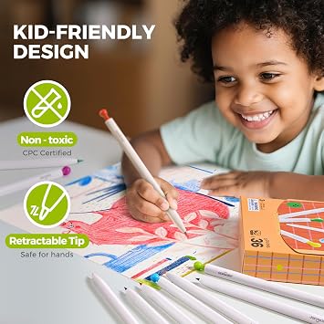 Jar Melo Mechanical Colored Pencils for Kids 36 Count, Erasable Oil-Based Pastel Pencils with Sharpener, Retractable Thick Color Leads, Drawing & Art Supplies for Kids, Artists Adults Coloring Books