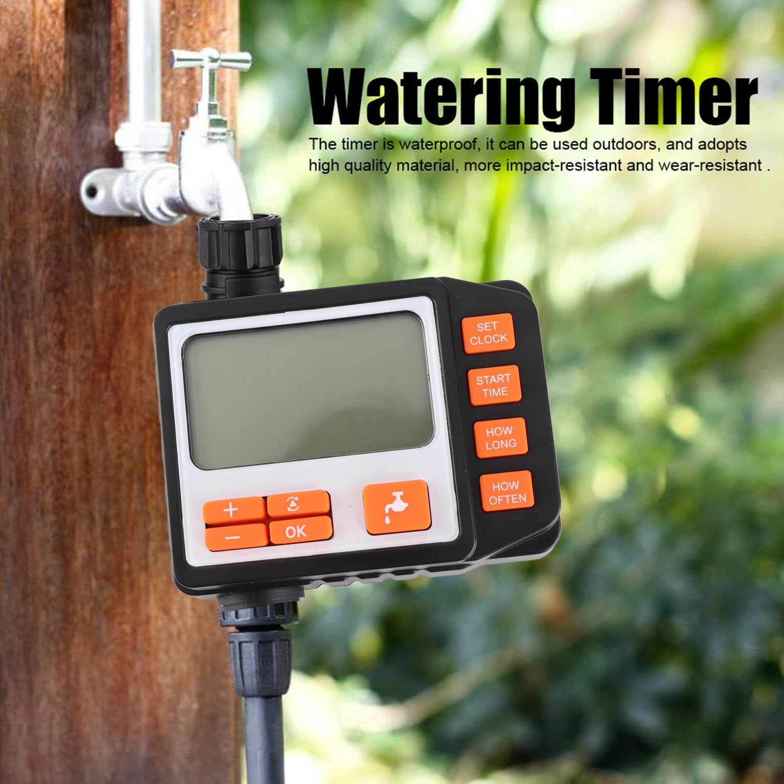 Sxhlseller Temporizzatore Elettronico per Irrigazione da Giardino Controller Automatico per Irrigazione con Display LCD - Risparmia Acqua e Tempo, Programmatore di Programmabile, Schermo del Filtro di