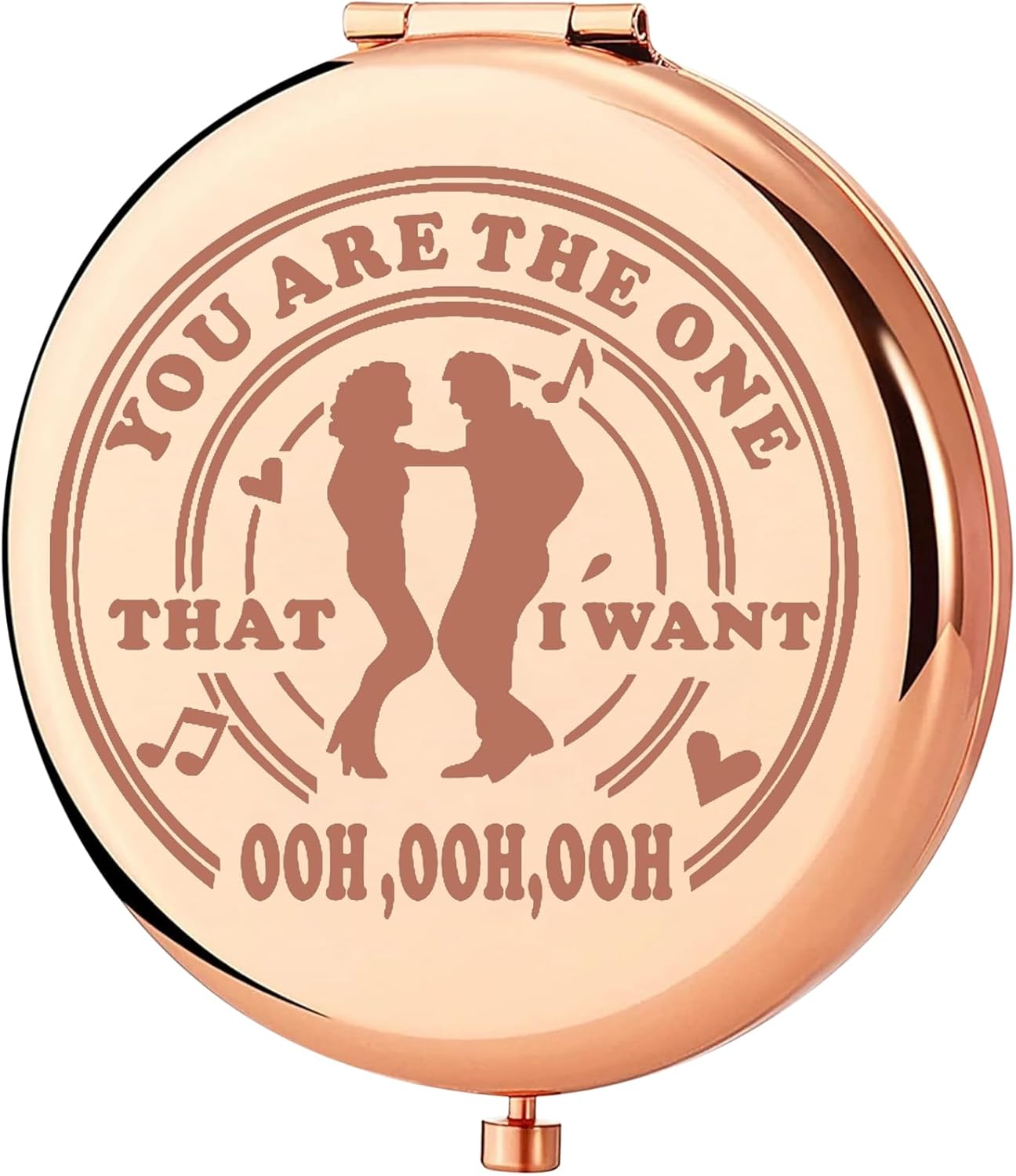 KEYCHIN Danny Musical Pocket Mirror Danny and Sandy Fans Gifts You are The One That I Want Compact Makeup Mirror Musical Theatre Merch (00H-RG)