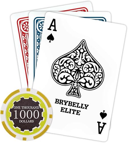 Vista 28 de Brybelly Eclipse - Fichas de póquer pesadas de 0.49 oz (0.49 oz), 50 unidades Azul ($10 Dark Blue)