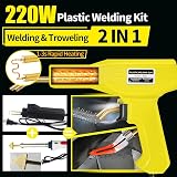 220W Saldatore per Plastica,2-in-1 Saldatrice Plastica, Kit Riparazione Paraurti Auto con 800pz 6 Tipi Graffette, 64 Bacchette di Saldatura e 2 spatola,Saldatura Plastica per Riparazione Paraurti Auto - 2