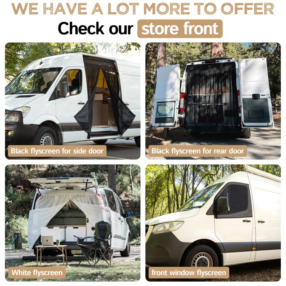 Living in a Bubble Isolierte verdunkelnde Frontscheibenabdeckungen für Volkswagen Crafter 2017 und höher (Rear Door 2017-Current)