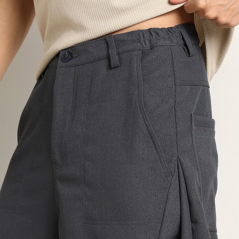 Image of CAHOOT Men's Cargo Trousers for Casual Wear | Mid-Rise | Relaxed Fit | Button Closure | Cargo Pants Crafted with Comfort Fit for Everyday Wear