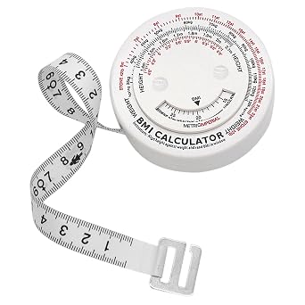 Tape Measure Body, BMI Body Tape Measure, 150 cm Retractable Body Fat Measuring Tool for Waist Circumference Body Mass Index Measurement with Bmi Calculator