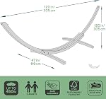 Vivere 15' Solid Pine Arc Hammock Stand