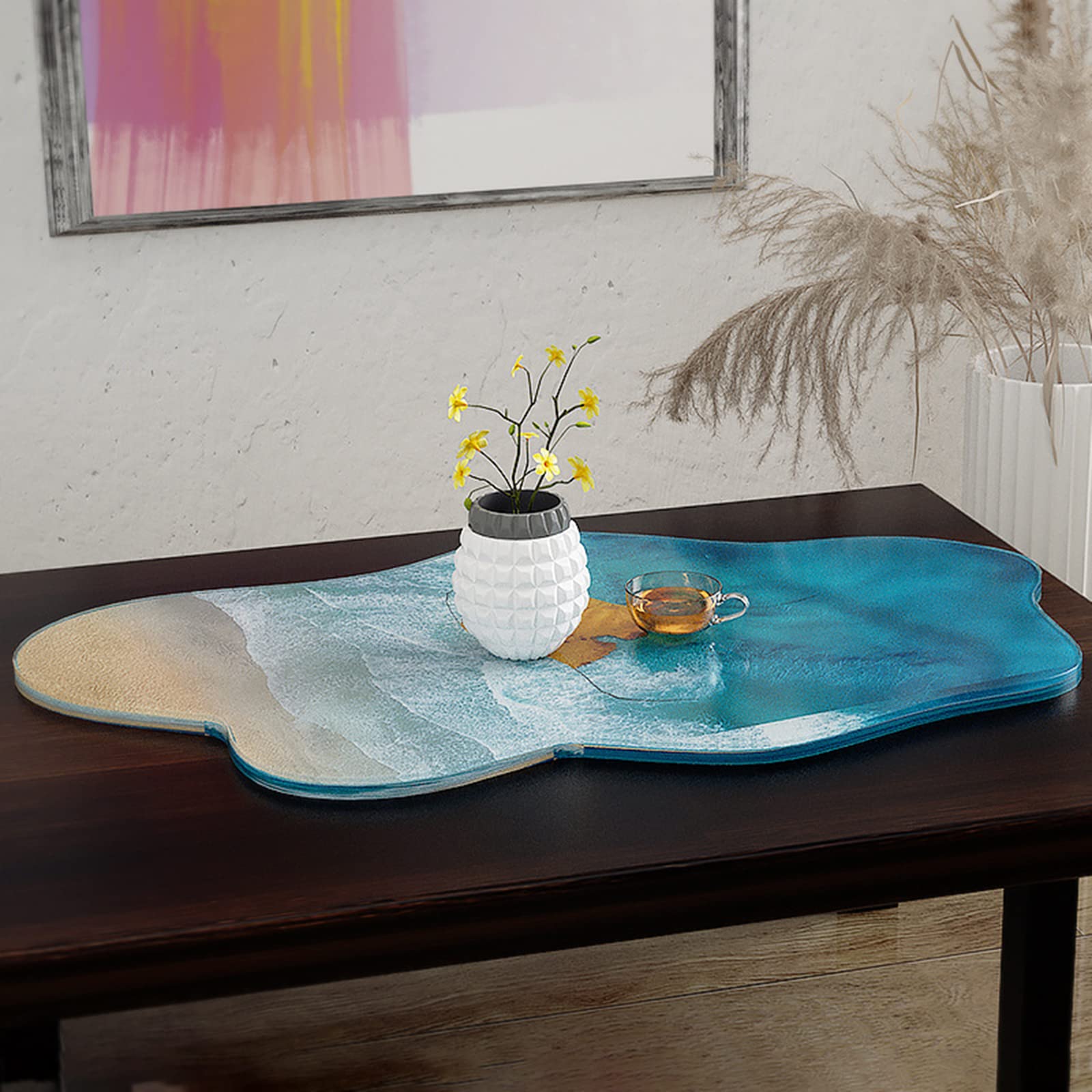 Moule En Silicone Pour Table En Résine Époxy 30x40 Cm – Avec Pieds Pour Créer Tables Rivière, Plateaux, Art