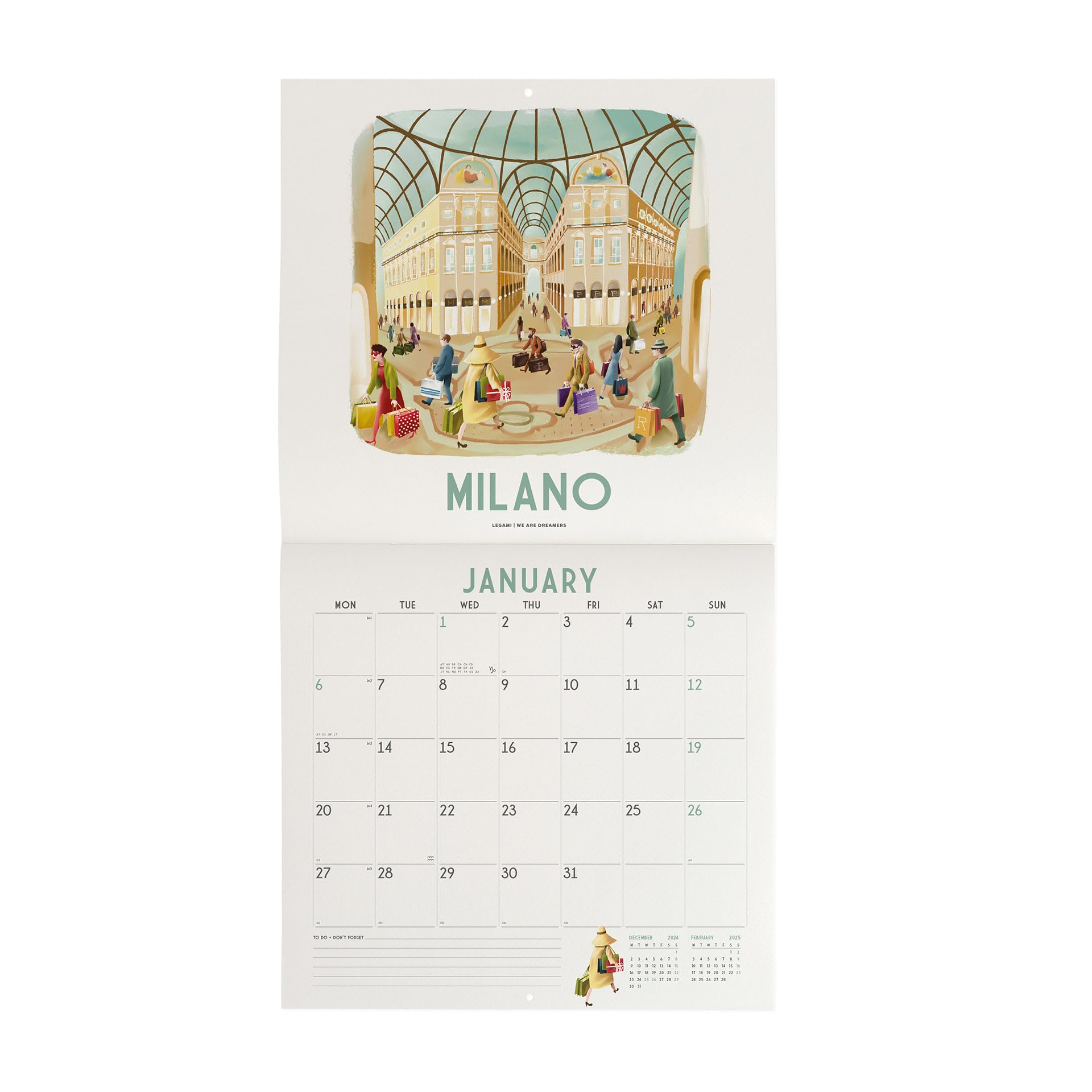 Legami - Wall Calendar 2025 - Large Wall Calendar 30 X 29 Cm, 12 Months And Year Planner, Space For Notes And Notes, 6 Languages, Zodiac Signs And International Holidays, Herbs&Spices