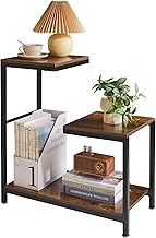 Aibiju YD-TM053H Side Table, Stylish, Multifunctional, G-Shaped Rack, 3 Tiers, Open Shelf, Night Table, Slim, Bedside, Sofa, Bedroom, Storage Shelf, Adjuster, 23.6 x 11.8 x 25.2 inches (60 x 30 x 64