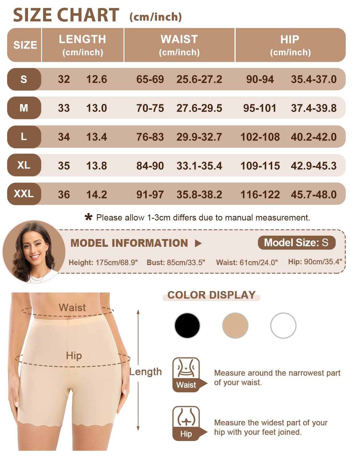 Tuopuda Shorty Femme sous Jupe Anti Frottement Cuisse Douce Legging Court sans Couture Boxer Short Pantalons de Cyclisme Sécurité Lot de 3