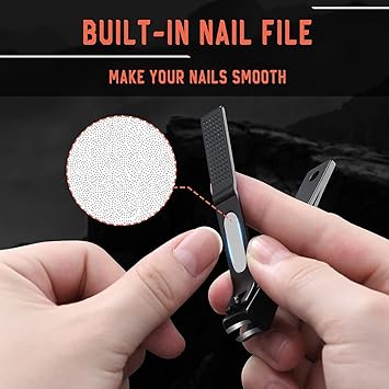 BEZOX Toe Nail Clippers Set of 2 - Stainless Steel Toenails Clippers for Thick Nails for Seniors, Fingernails Clipper for Men and Women - Sharp Nail Cutters and Nail Trimmers