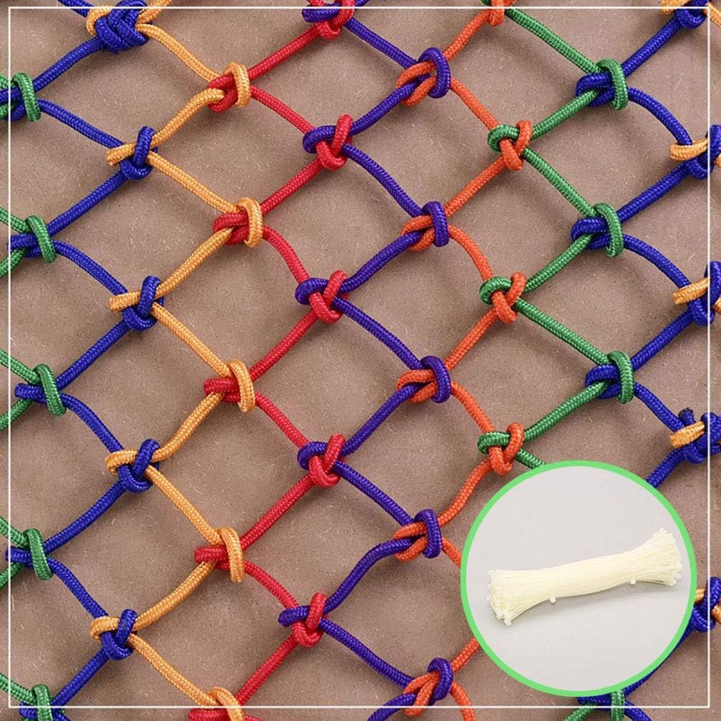 Colorful Safety Net for Kids Stairs & Balconies (12cm) Indoor & Outdoor Railing Safety Net Cat Net Fence Net Climbing Rope Net Hanging Net Clothing Net Multiple