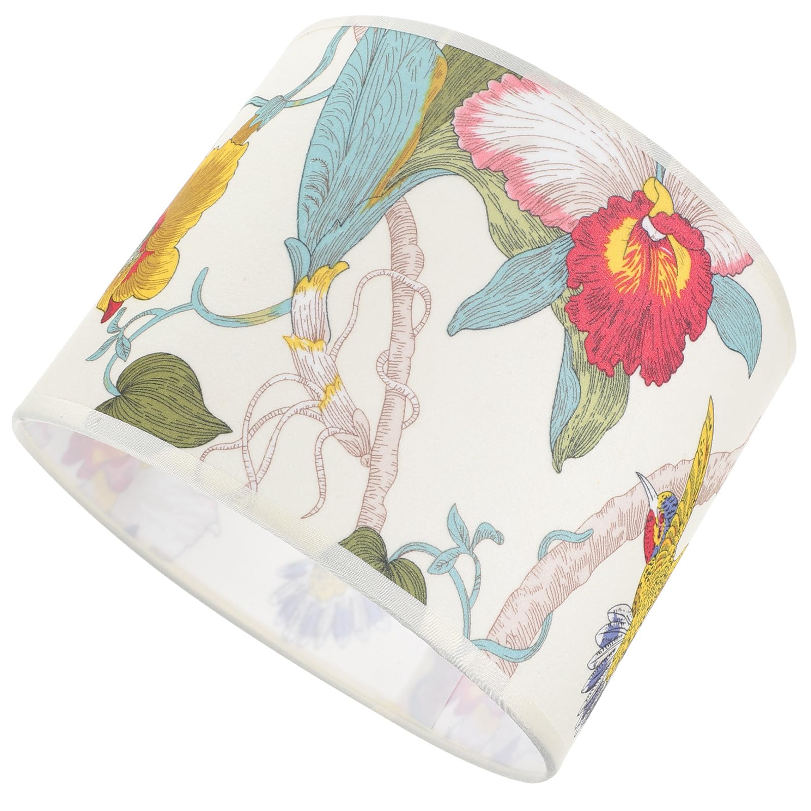 Abaodam Paralume Floreale a Tamburo 22 CM per Lampada da Tavolo Soggiorno e Camera da Letto Decorazione Contemporanea Stili multipli