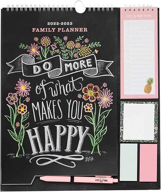 Official Lily & Val 2023 Wall Calendar - Monthly Planner 16 Months Sep 2022 - Dec 2023 - 11.8 x 13.4 inches / 30 x 34 cm - Cute Stationery With Stickers / Pen / Shopping List