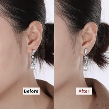 Earring Backs, 4PCS Durable Mesh-Shape Earring Backs Replacements for Droopy Ears Locking Earring Lifter Backs for Heavy Earrings Large Earring Support Backings for Studs, Mixed Color