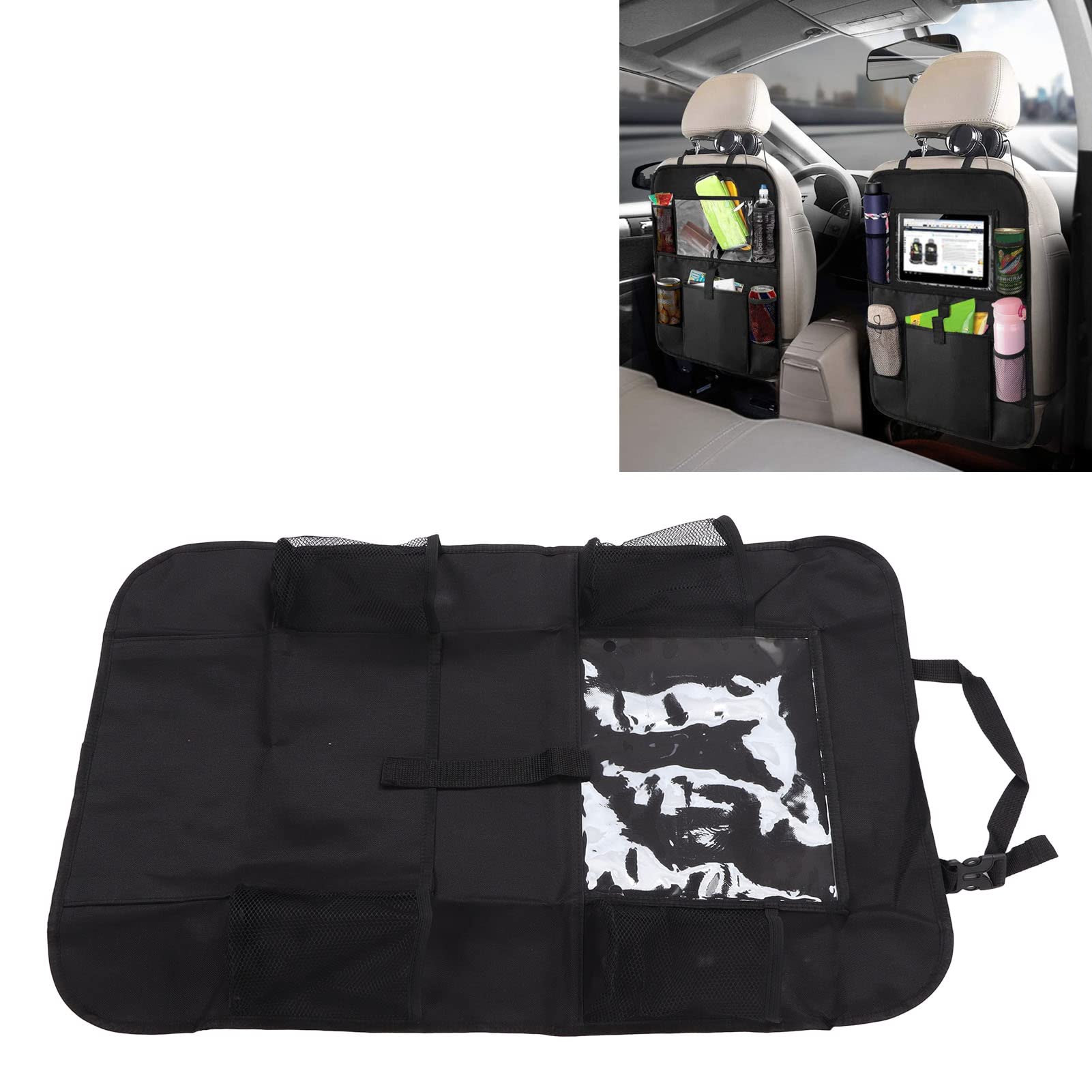 Organizador Para Banco Traseiro Do Carro Etre Jeune - Suporte Para Tablet, 6 Bolsos E Bandeja Doblável