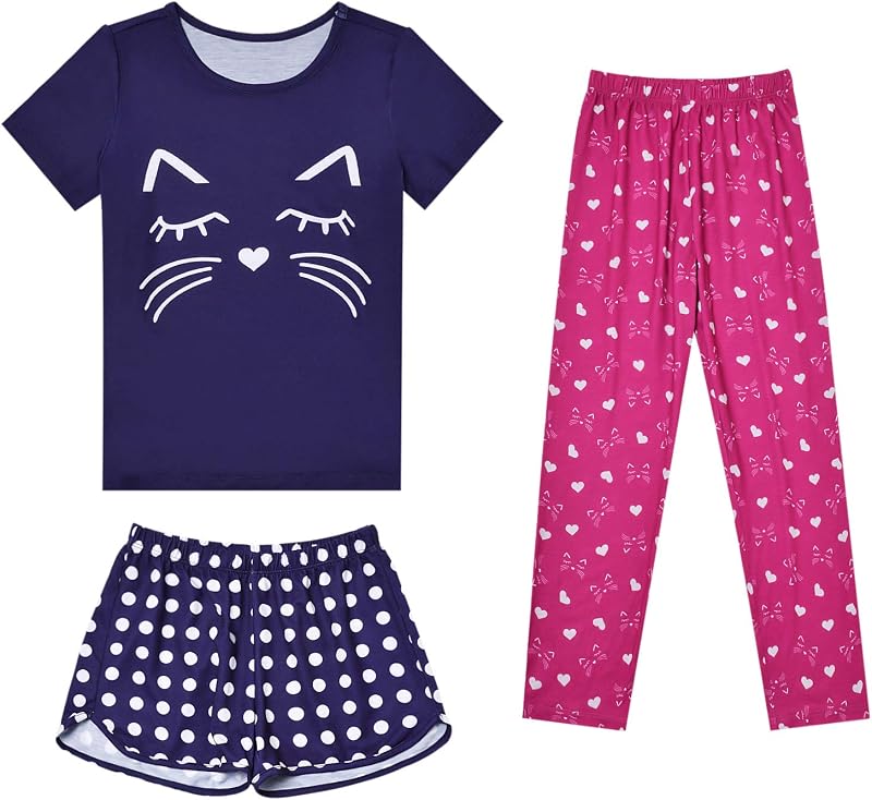 Conjunto de pijamas infantis Mirawise com 3 peças