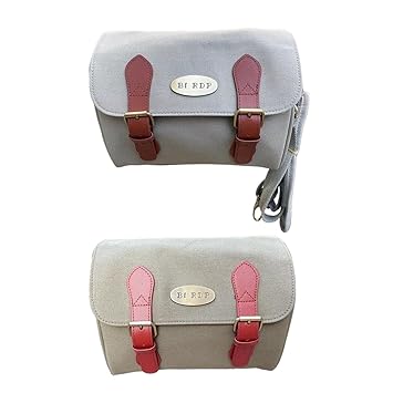 CALANDIS Folding Bike Handlebar Bag Water Resistant Outdoor Bicycle Front Basket Gray