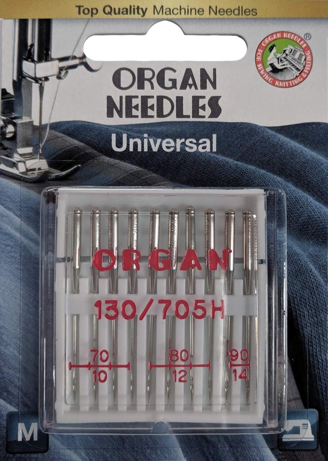 ORGAN NEEDLES70-#90 Combo Universal x 10 Needles