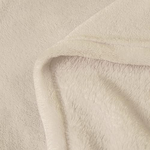 Miniatura 5 de BEDELITE Mantas de forro polar, tamaño Queen, color beige, para cama y sofá, manta mullida y acogedora, súper suave y cálida para otoño e invierno