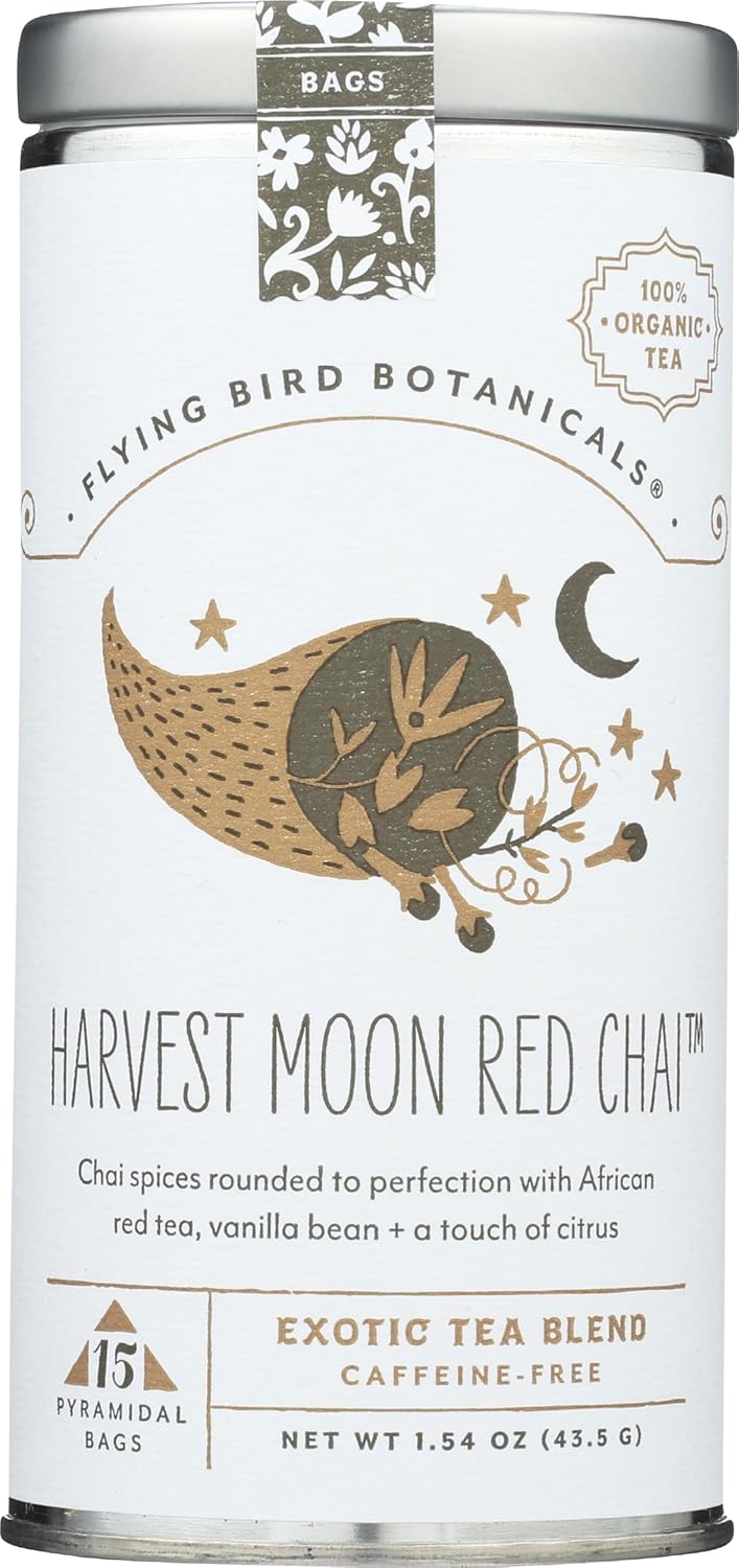 FLYING BIRD BOTANICALS Harvest Moon Red Chai Tea, 15 CT