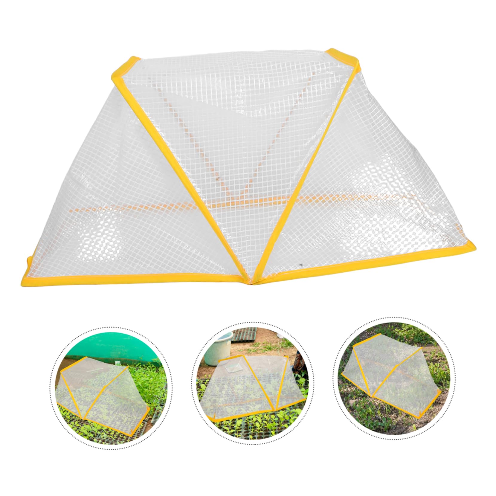 TOYANDONA Copertura Pieghevole per da Rete Protettiva per Aiuole Rialzate Protezione per Piante da Frutta e Arbusti Isolamento in Plastica per Giardinaggio Invernale all